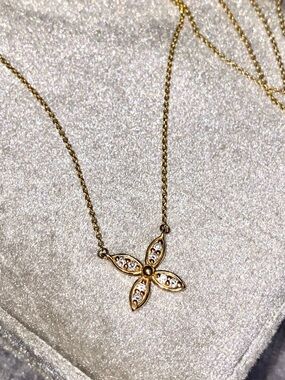 14k Gold & diamond necklace